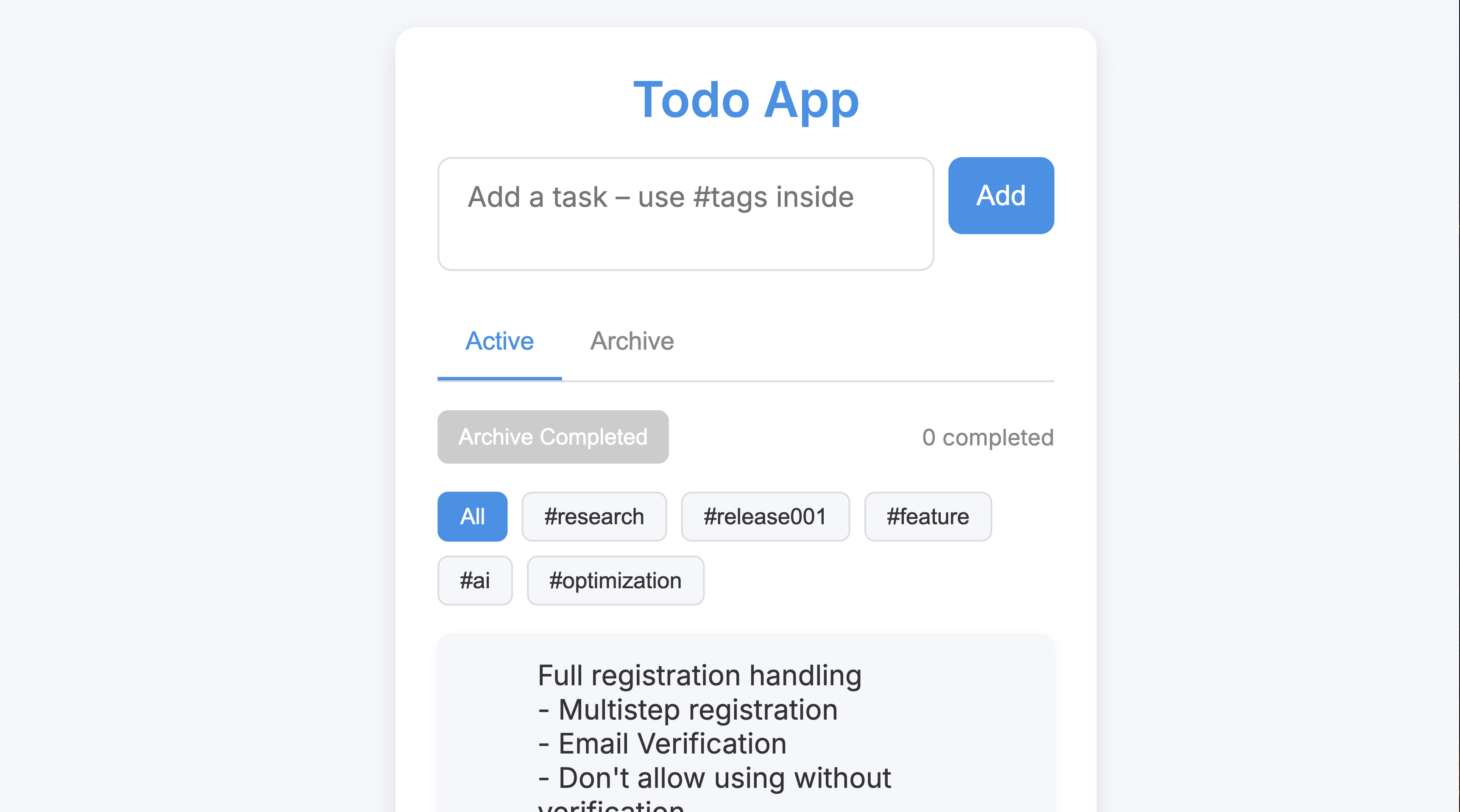 Smart Todo App – Tags, Drag & Drop, and Local Sync