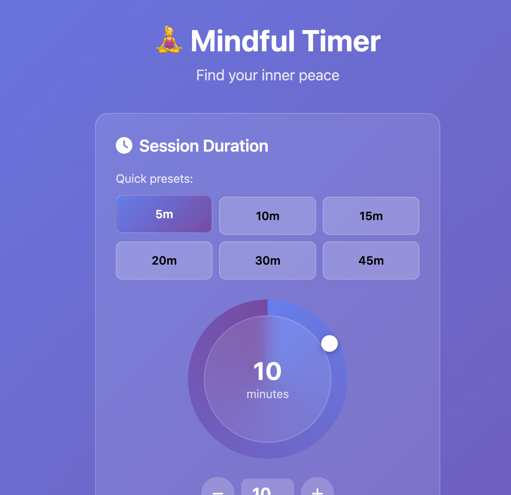 Mindful Timer – Custom Duration, Smart Bells